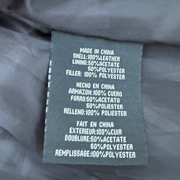 Vintage KC Collections Black Leather Jacket Women XL Belted Zip Front Moto - Picture 10 of 13